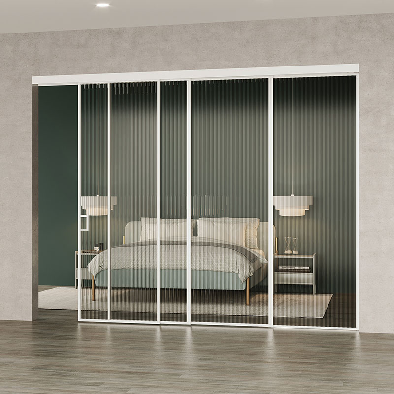 linea telescopic sliding glass door